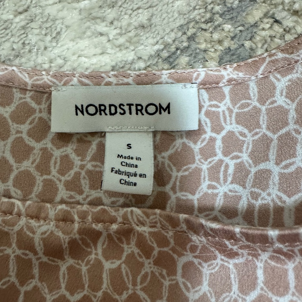 Nordstrom Blush Patterned Blouse - image 2